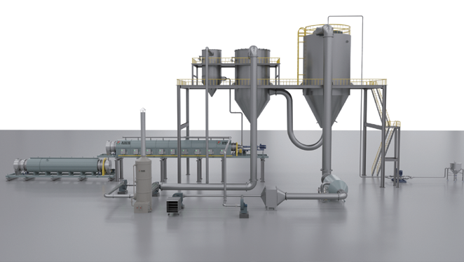 電池級(jí)磷酸鐵鋰干燥焙燒系統(tǒng)